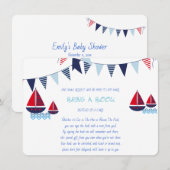 本を持ってきて、ヨット、航海、オーダーメイド エンクロージャーカード (正面/裏面)