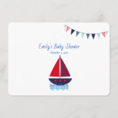 本を持ってきて、ヨット、航海、オーダーメイド エンクロージャーカード (裏面)