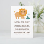 本を持ってベビー。かわいい動物園のサファリライオン動物 エンクロージャーカード (スタンド正面)