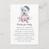 本を持ってベビー。水彩冬の動物 エンクロージャーカード (正面)