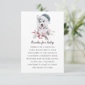 本を持ってベビー。水彩冬の動物 エンクロージャーカード (スタンド正面)