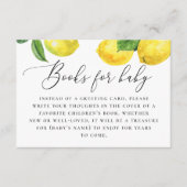 本を持ってベビー。水彩柑橘類 エンクロージャーカード (正面)