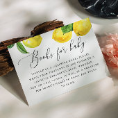 本を持ってベビー。水彩柑橘類 エンクロージャーカード