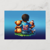 本を持ってベビー |赤ちゃんシャワー エンクロージャーカード (裏面)