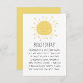 本を持って来てベビーを頼む。かわいい太陽。中立 エンクロージャーカード (正面/裏面)