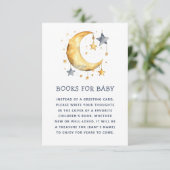 本を持って来てベビーを頼む。可愛いお洒落月 エンクロージャーカード (スタンド正面)