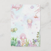 本を持って来る – 真珠の赤ちゃんシャワー海の下 エンクロージャーカード (裏面)