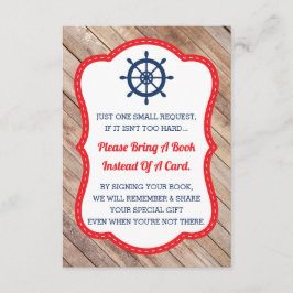 本を持って来カード、こんにちは、海の世界、ベビーシャワー エンクロージャーカード