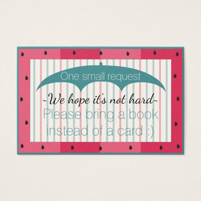 本を持って行く「スイカ」挿入カード/パーソナライズ (正面)