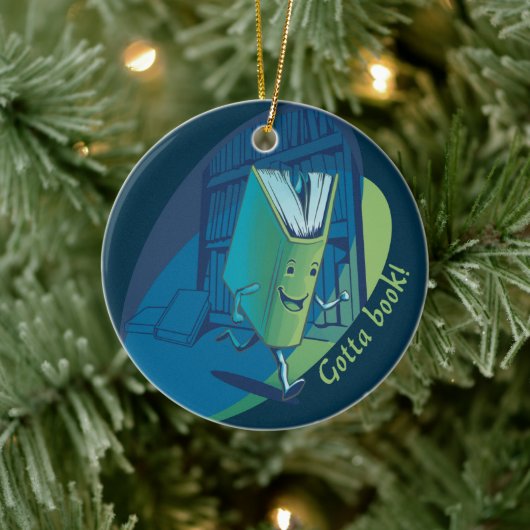 本を持って セラミックオーナメント (ツリー)