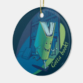 本を持って セラミックオーナメント (左)