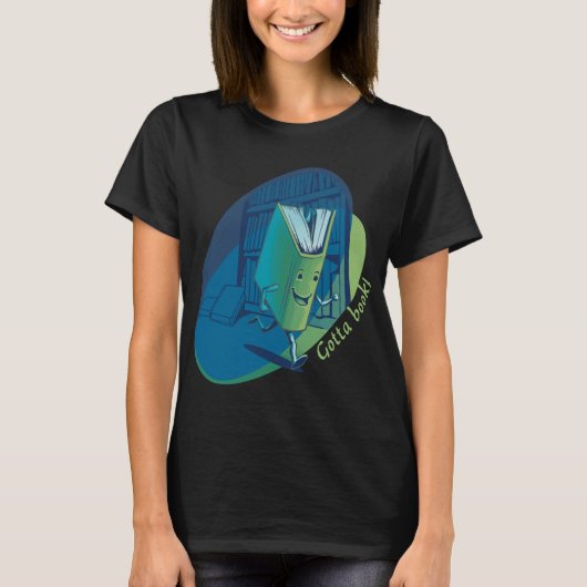 本を持って Tシャツ (正面)