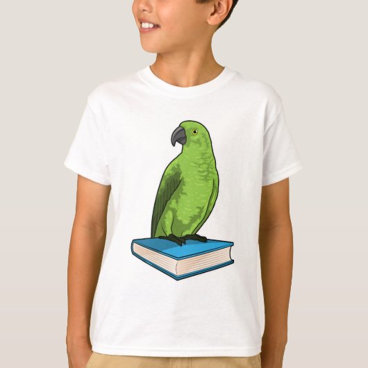 本を持つオウム Tシャツ (正面)