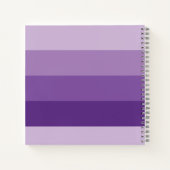 本を持つハリネズミの子供 紫のノート ノートブック (裏面)