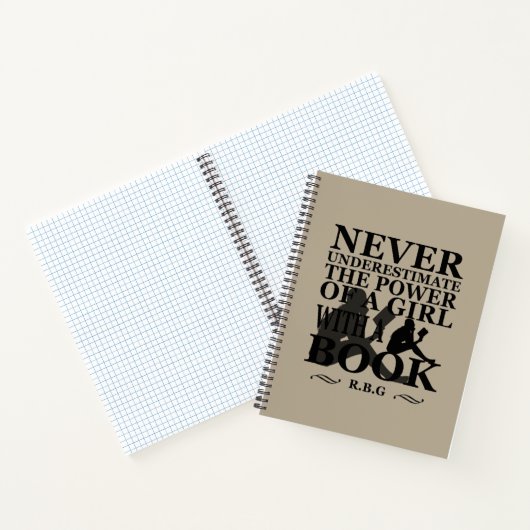 本を持つ女の子の力を決して過小評価しない ノートブック (内部)