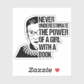 本を持つ少女の力を決して過小評価しない シール (シート)