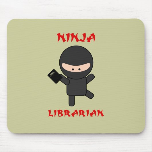 本を持つ忍者の司書 マウスパッド (正面)