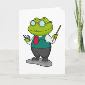 本を持つ教師としてのかえる カード (正面)