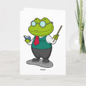 本を持つ教師のカエル カード (裏面)