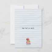 本を持つ教師感謝のノーム サンキューカード (裏面)