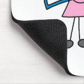 本を持つ棒の女の子 マウスパッド (コーナー)