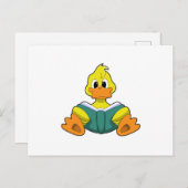 本を持つ鳩 ポストカード (正面/裏面)