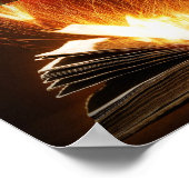 本を燃やさないで読す – ポスタープリント ポスター (角)