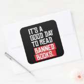 本を禁止するのは良読い日だ スクエアシール (封筒)