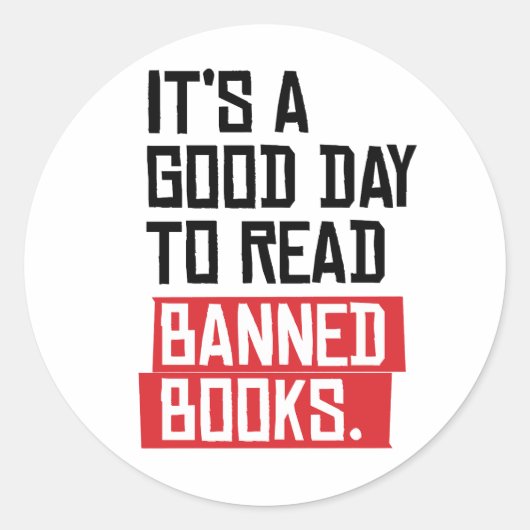 本を禁止するのは良読い日だ ラウンドシール (正面)