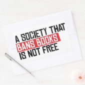 本を禁止する社会は自由ではない 長方形シール (封筒)