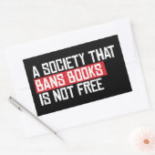 本を禁止する社会は自由ではない 長方形シール (封筒)