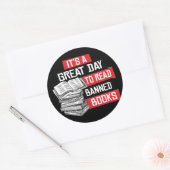 本を禁止素晴らしする日読だ ラウンドシール (封筒)