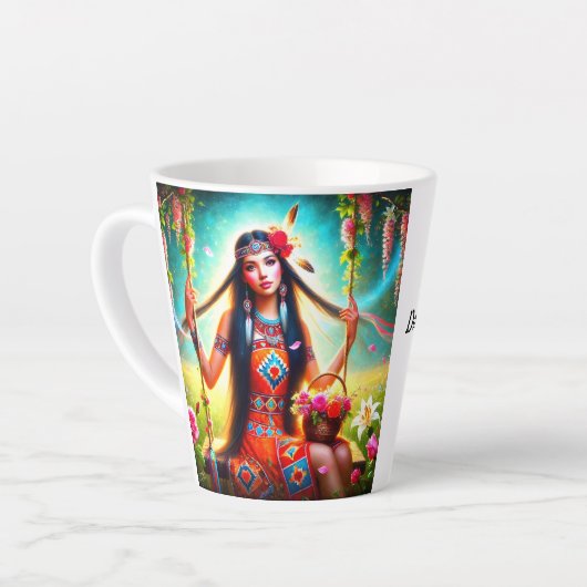 本を表紙で判断してはいけない –  カフェラテマグ (左アングル)