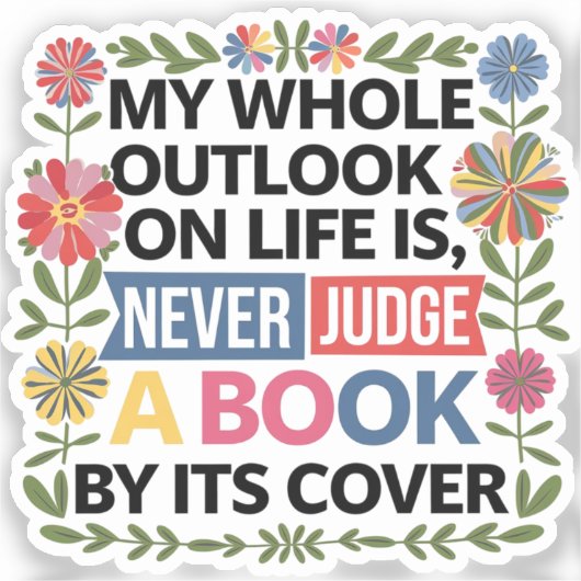 本を表紙で判断してはいけない シール (正面)
