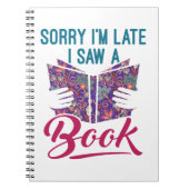 本を見て遅くなってごめんなさい ノートブック (正面)