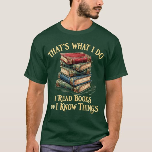 本を読むことで知識を得るのが私のやること Tシャツ (正面)