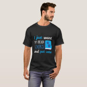 本を読むことと猫を撫でること Book Cat Tシャツ (正面フル)