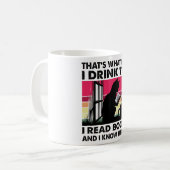 本を読むし色々知ってるよ コーヒーマグカップ (正面左)