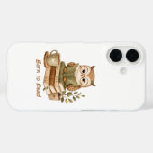 本を読むために生まれたかわいいフクロウの本好きのためのiPhoneケース Case-Mate iPhoneケース (裏面 (横))