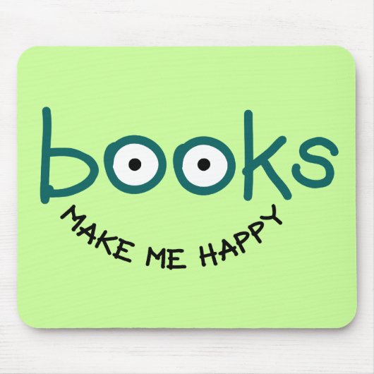 本を読むと嬉しい マウスパッド (正面)