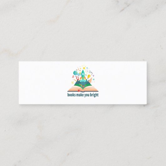 本を読むと目が覚める スキニー名刺 (裏面)