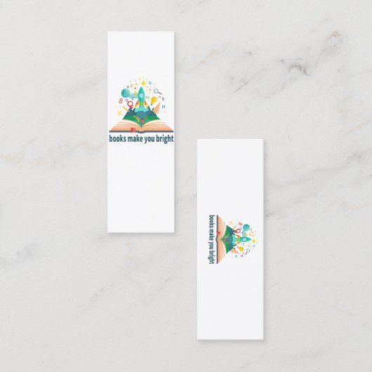 本を読むと目が覚める スキニー名刺 (正面/裏面)