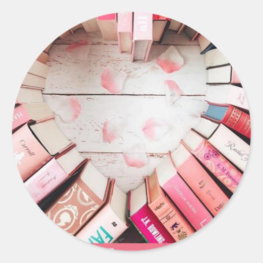 本を読むと目が覚める ラウンドシール (正面)