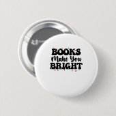 本を読むと賢くなる クリスマス 缶バッジ (正面&裏面)