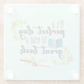 本を読むには完璧読な素晴らし日だ ガラスコースター (裏面)