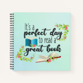 本を読むには完璧読な素晴らし日だ ノートブック (正面)