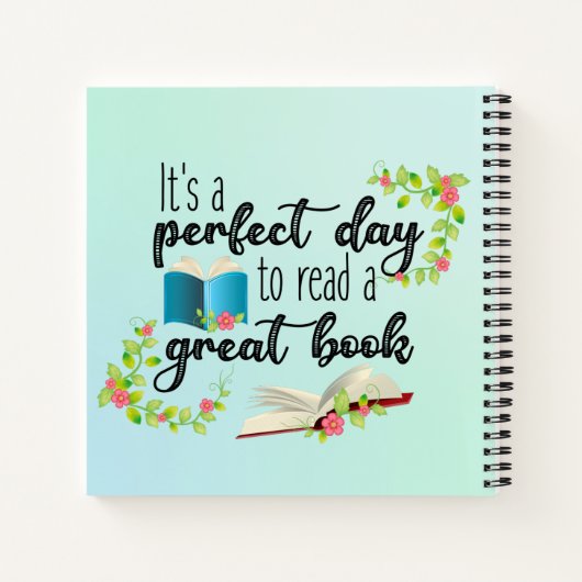 本を読むには完璧読な素晴らし日だ ノートブック (裏面)