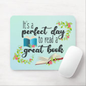 本を読むには完璧読な素晴らし日だ マウスパッド (マウス)
