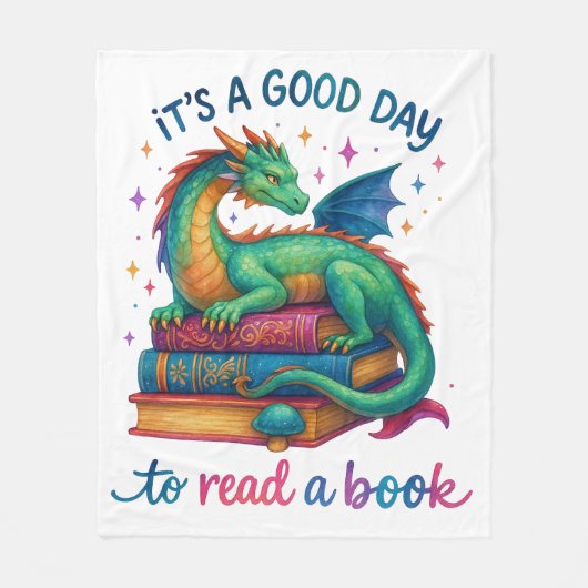 本を読むのに良い日 フリースブランケット (正面)