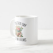 本を読むのは良い日読だ コーヒーマグカップ (正面左)